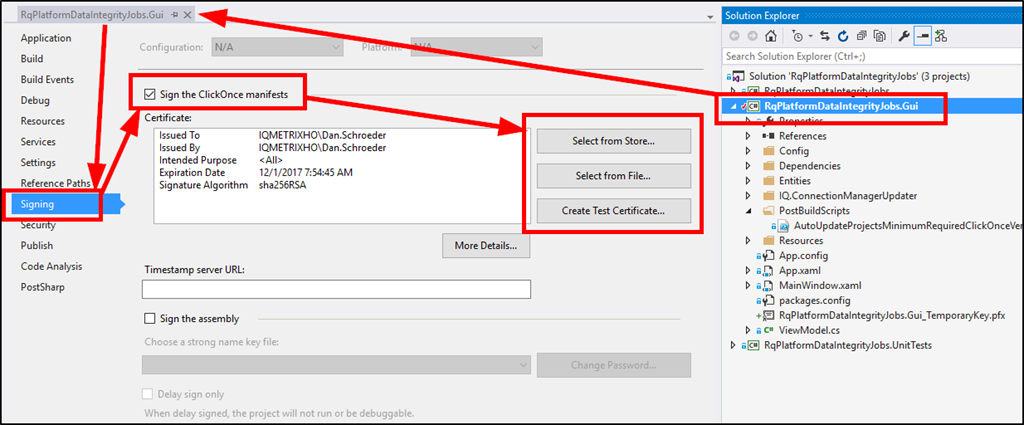 Create Pfx Certificate In ClickOnce App