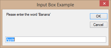 Input Box Example