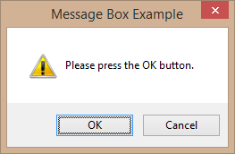 Message Box Example