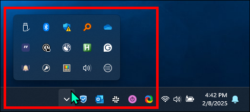 System tray icons